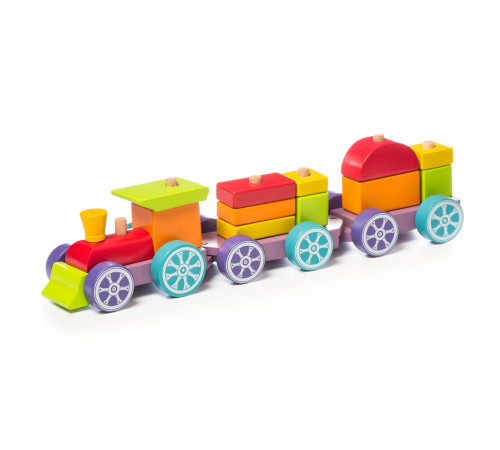 Trä tåg "Rainbow express"