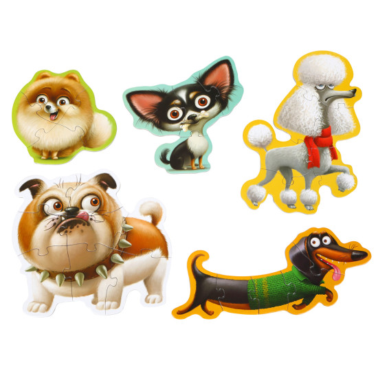 Puzzles 5 in 1 "Dogs"