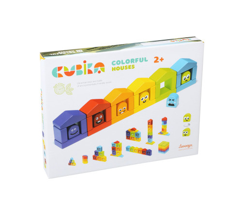 Träklossar "Färgglada hus" Träklossar "Färgglada hus"