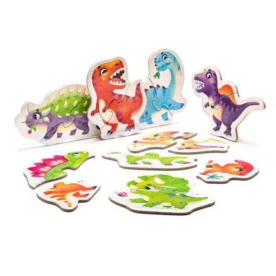 Puzzles 8 in 1 "Happy dinosaurs"