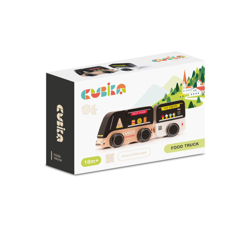 Träleksaksbil "Food truck"