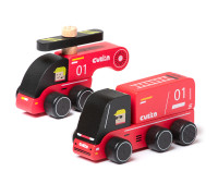 Träleksaksset "Brandmän"