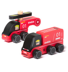 Träleksaksset "Brandmän"