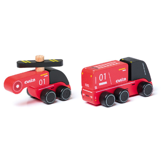 Wooden toy set "Fire fighters"