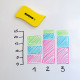 Whiteboard Eraser Magnetic, mixed colours