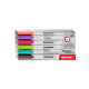 Whiteboardpenna Tunn, fiberspets, Set blandade färger, 6 st