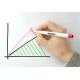 Whiteboardpenna Tunn, fiberspets, Set blandade färger, 6 st