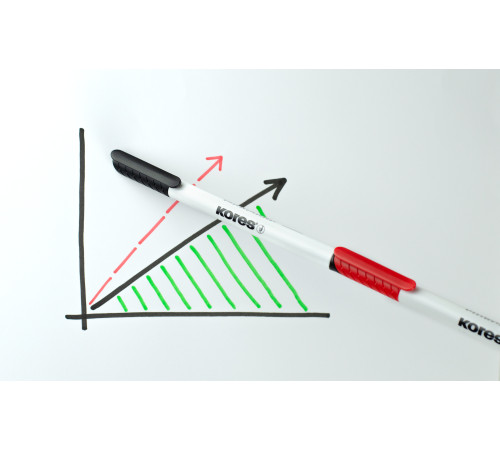 Whiteboardpenna Tunn, fiberspets, Set blandade färger, 6 st