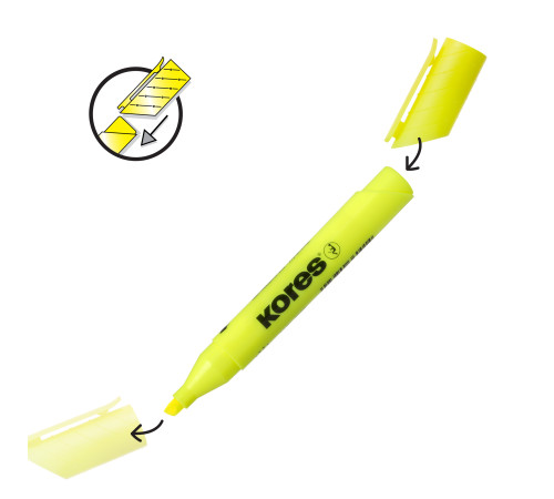 Överstrykningspennor KORES HIGH LINER PLUS , 4 st