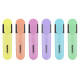 Markers BRIGHT LINER PLUS chisel tip, Set pastel mixed colours, 6 pcs