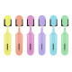 Överstrykningspennor KORES, BRIGHT LINER Plus pastel, Set 6 st