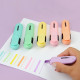 Markers BRIGHT LINER PLUS chisel tip, Set pastel mixed colours, 6 pcs