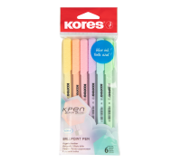 Kulspetspenna KORES, blått bläck 1mm, 6 st