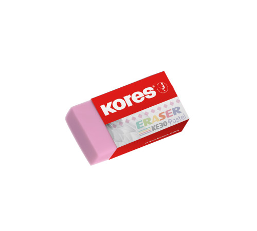 Radergummi KORES Pastellfärgad i blister med 3 st