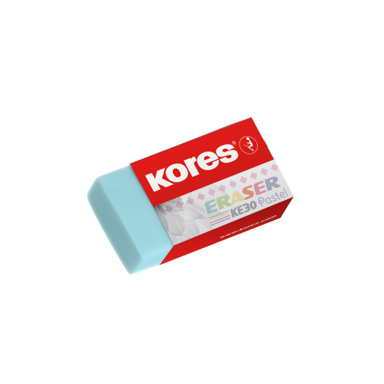 Eraser Pastel coloured in blister with 3 pcs