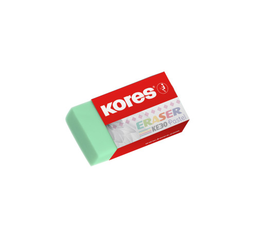 Radergummi KORES Pastellfärgad i blister med 3 st