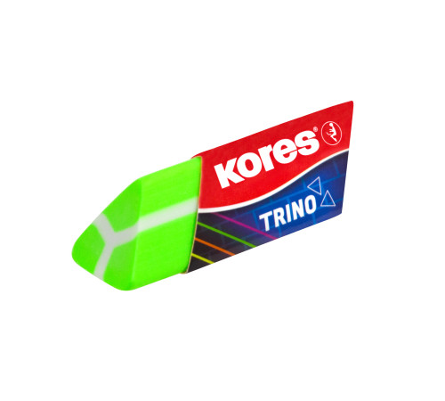 Radergummi KORES TRINO Triangulär, neonfärger blandade