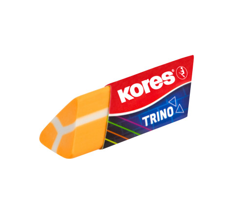Radergummi KORES TRINO Triangulär, neonfärger blandade