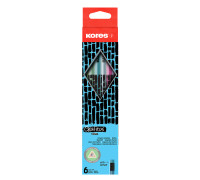 Blyertspenna KORES GRAFITOS Cracked Style Metallic, 6 st