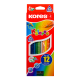 Coloured pencils KOLORES, 12 colours and sharpener