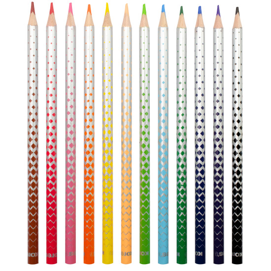 Coloured pencils KOLORES MagiK, 12  colours and eraser