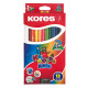Coloured pencils KOLORES JUMBO, 12  colours with jumbo sharpener