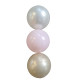 Dry pool ball, 6 cm, 300 pcs: light pink, gold, pearl