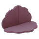 PLUSH NEST Matta, 120x120x5 cm, blomma, lila, sammet