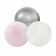 Torra poolbollar, 6 cm, 450 st: pärla, silver, pärlljusrosa