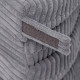 PLUSH NEST blommatta, 115x115x5cm, grå, premium manchester, fluffig blomma