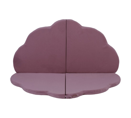 PLUSH NEST Matta, 120x120x5 cm, blomma, lila, sammet