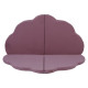 PLUSH NEST Matta, 120x120x5 cm, blomma, lila, sammet