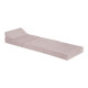 PLUSH NEST stor madrass + nackstöd Foldie, ljusrosa, premium manchester