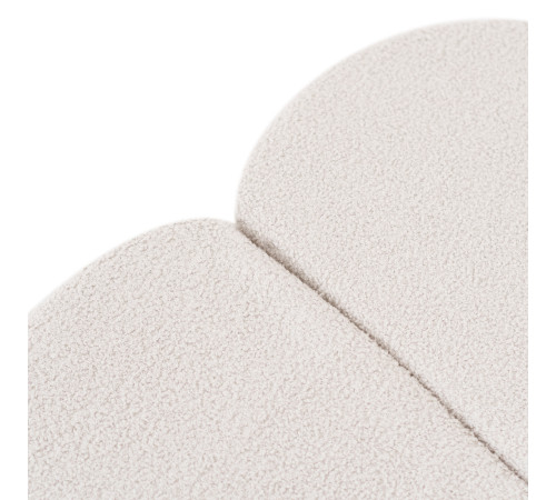PLUSH NEST blommatta, 115x115x5cm, cream, lammull, fluffig blomma