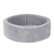 PLUSH NEST Torrpool, rund, 90x30 cm, grå, Puffy Lamell