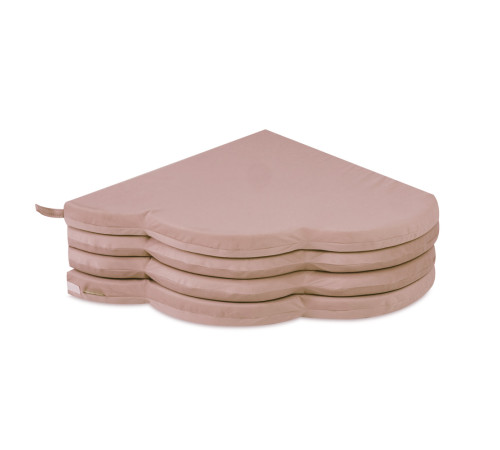 PLUSH NEST matta, 120x120x5 cm, blomma, guld (beige), sammet PLUSH NEST matta, 120x120x5 cm, blomma, guld (beige), sammet