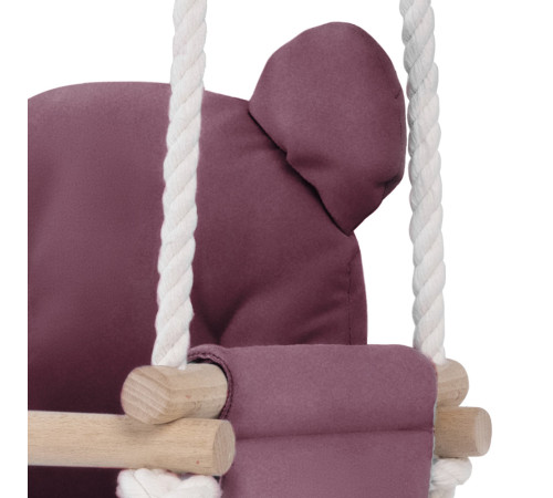 PLUSH NEST Teddy Bear swing, lilac, velvet