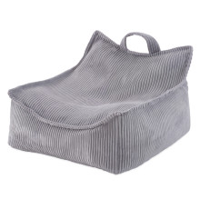 PLUSH NEST Puffy Square Armchair, 77x67x50, grå, manchester