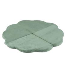 PLUSH NEST blommatta, 115x115x5cm, grön, premium manchester, fluffig blomma