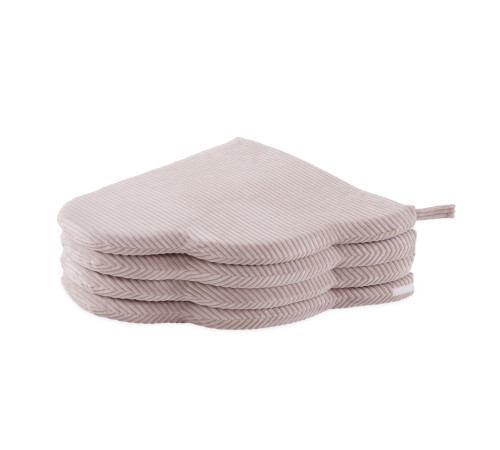 PLUSH NEST blommatta, 115x115x5cm, ljusrosa, premium manchester, fluffig blomma