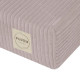 PLUSH NEST stor madrass + nackstöd Foldie, ljusrosa, premium manchester