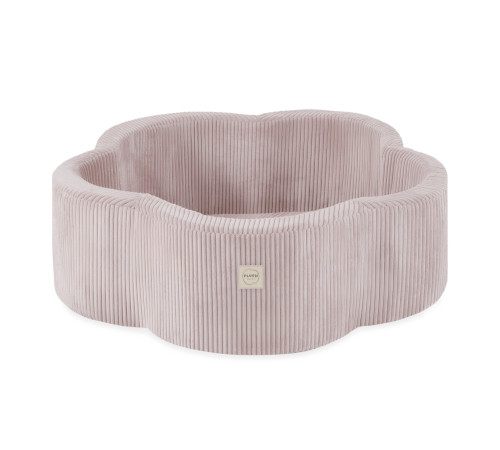 Plush Nest Torrt Blomsterpool, 95x30, ljusrosa, premium corduroy, Floral Fun Zone, 200 bollar: pärl-, ljusrosa pärl-, guld