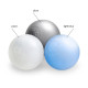 Torra poolbollar, 6 cm, set om 200: pärlemor, silver, ljusblå pärlemor