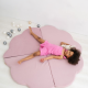 PLUSH NEST-matta, 160x160x5 cm, blomma, rosa, sammet