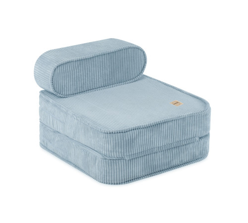 PLUSH NEST barns reclinerfåtölj, 150x60x25 cm, premium blå manchester PLUSH NEST barns reclinerfåtölj, 150x60x25 cm, premium blå manchester