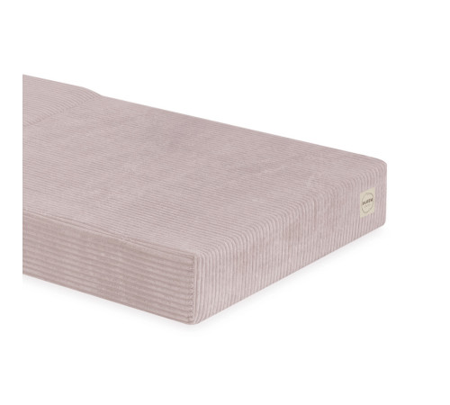 PLUSH NEST stor madrass + nackstöd Foldie, ljusrosa, premium manchester