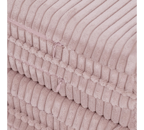 PLUSH NEST blommatta, 115x115x5cm, ljusrosa, premium manchester, fluffig blomma