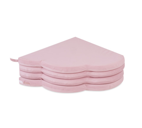 PLUSH NEST matta, 120x120x5 cm, blomma, rosa, sammet