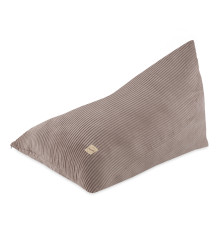 PLUSH NEST, Premium korduroy sittpuff, 120x80 cm, beige