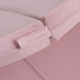 PLUSH NEST-matta, 160x160x5 cm, blomma, rosa, sammet